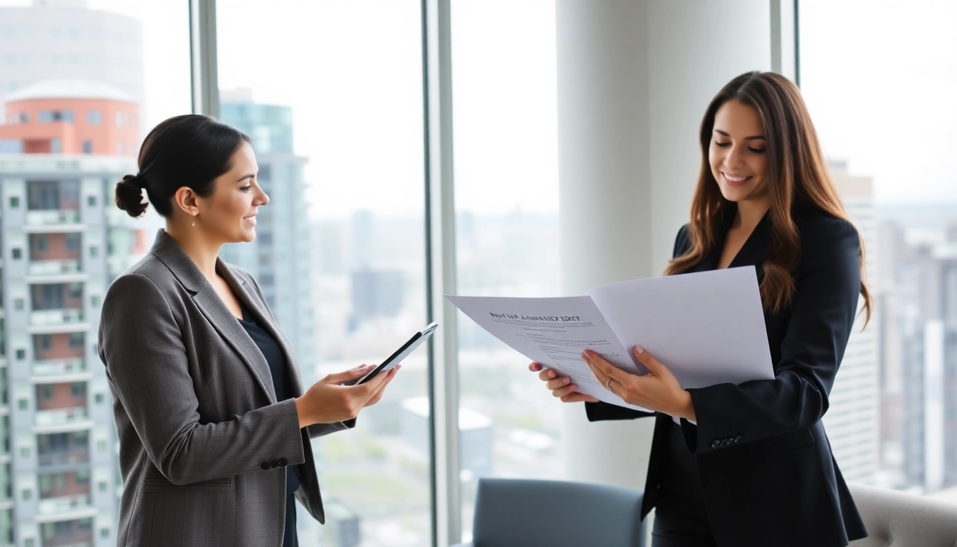 Experienced rental property management team reviewing lease agreements in Vancouver to ensure smooth operations and tenant satisfaction.