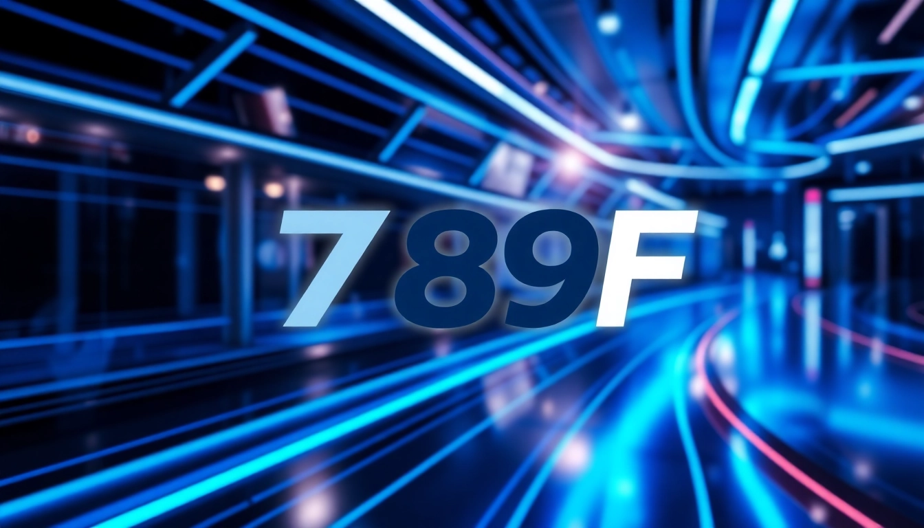 789F logo displayed on a high-tech background emphasizing innovation and professionalism for online gaming platform accessibility.