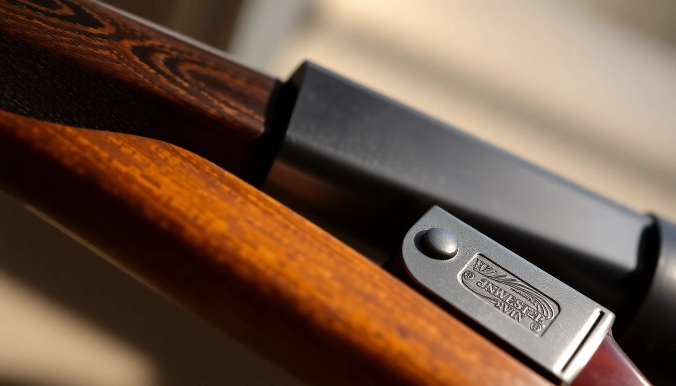 A detailed shot of a classic Winchester rifle showcasing the 32WIN cartridge, highlighting vintage hunting appeal and craftsmanship for firearm enthusiasts.