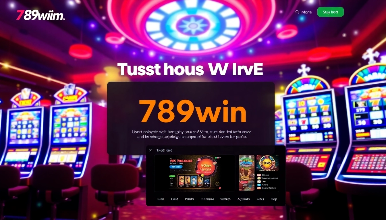 789win online casino platform showcasing vibrant slot games and live betting interface for increased engagement.