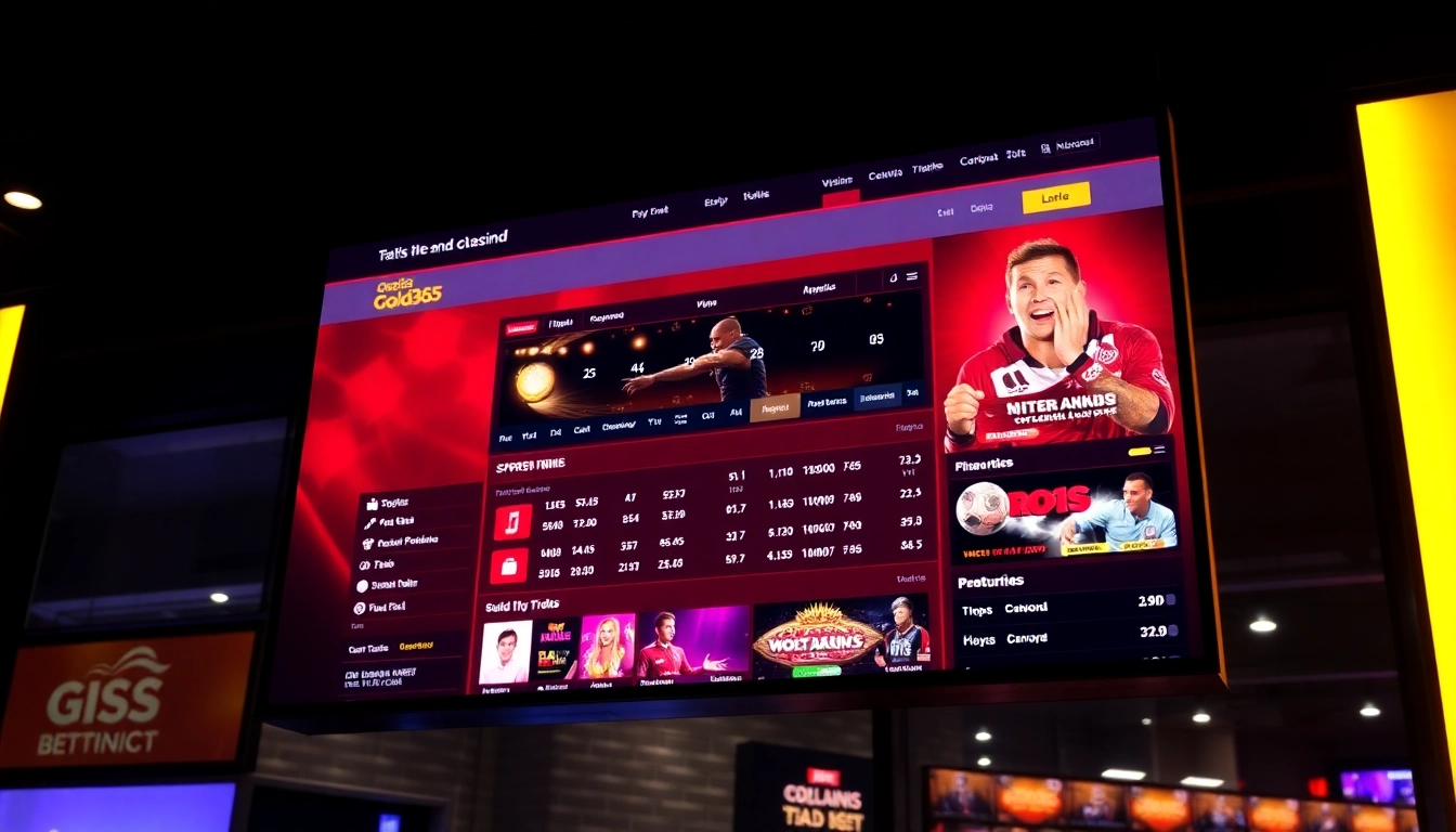 Gold365 betting platform showing live sports odds and casino games for Indian bettors, emphasizing secure, fast transactions and user engagement.