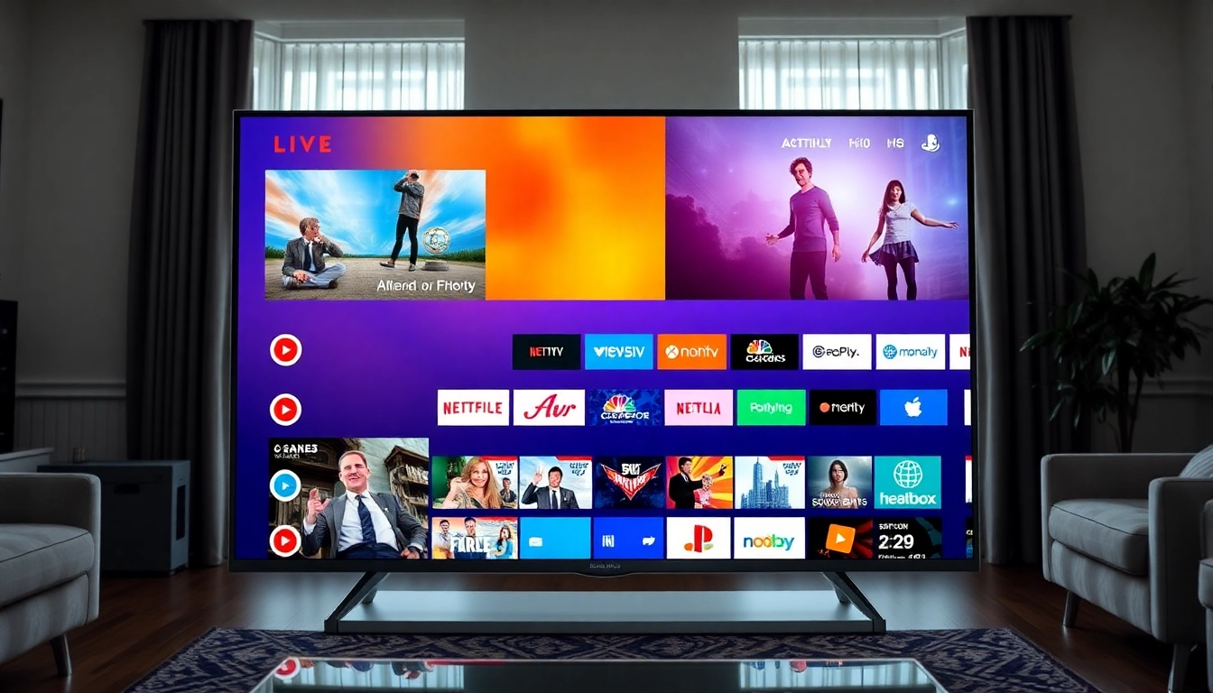 Atlas pro ontv app interface displaying live TV channels on Android TV for seamless entertainment access