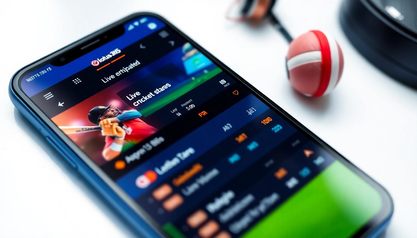 Enjoy seamless betting with Lotus 365 through a dynamic mobile platform displaying live scores and betting options in India.