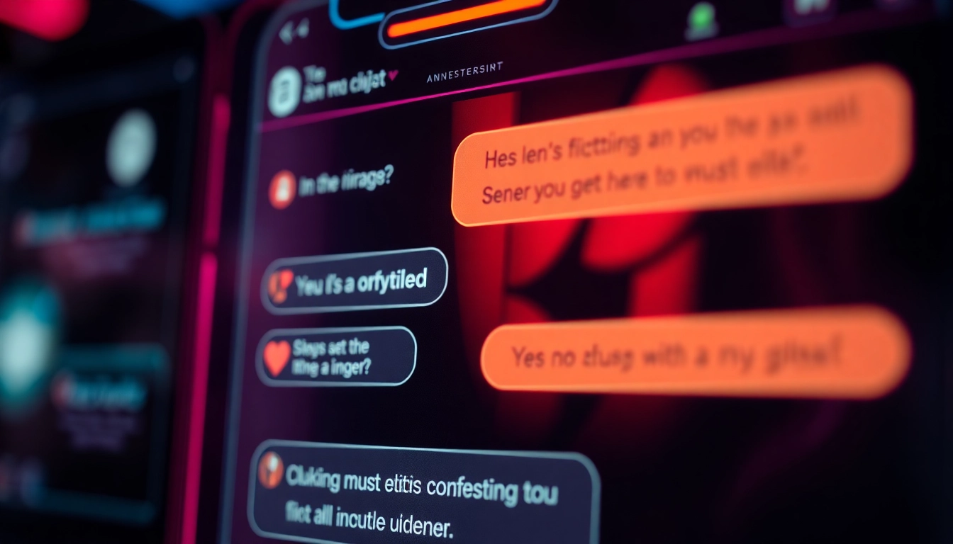 Engaging scene of a user interacting with a nsfw ai chat avatar in a sleek digital environment, showcasing raw and unfiltered conversations for adult themes.