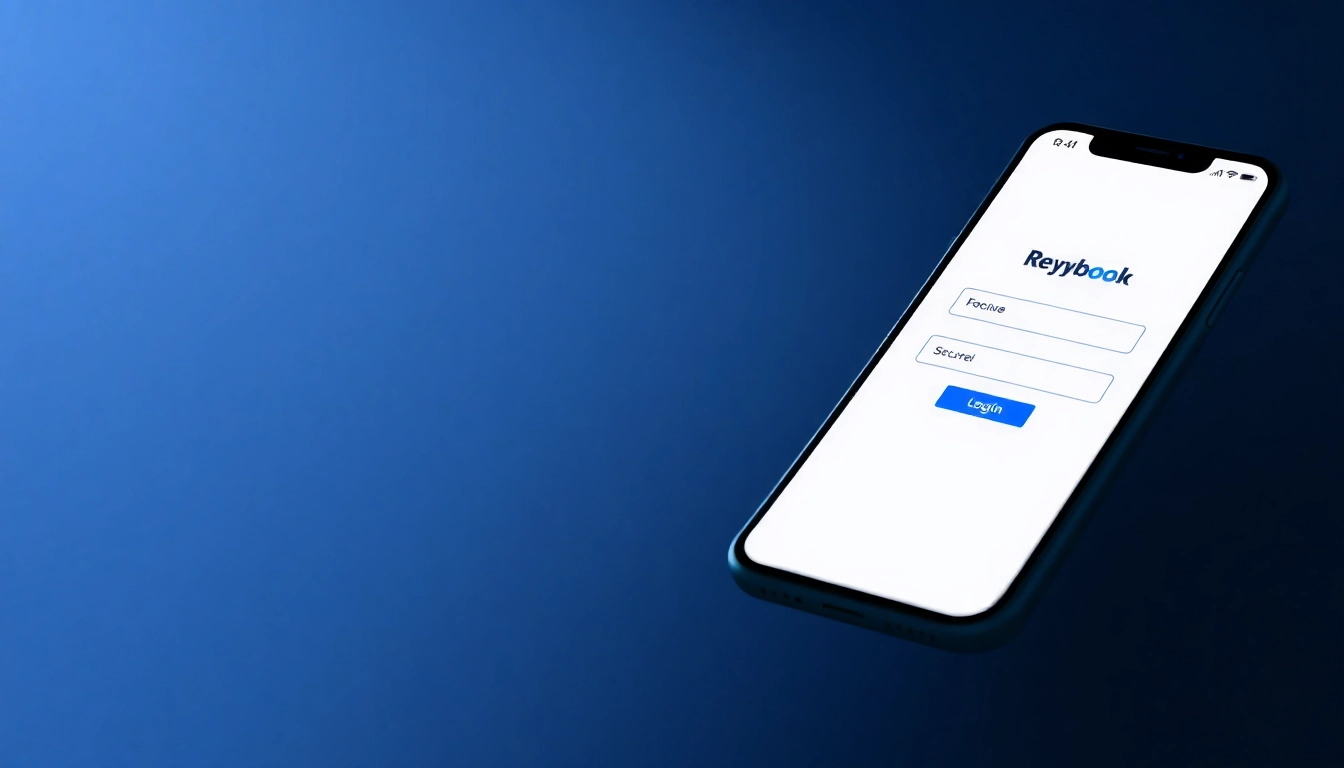 Reddybook login screen on a mobile device, highlighting secure and simple access to the platform for users.