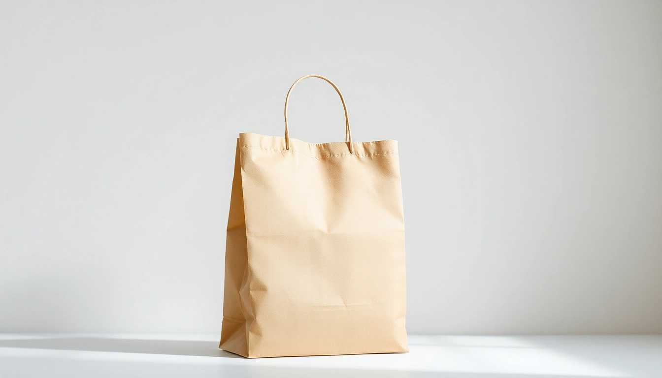 High-quality torba papierowa in natural brown with detailed texture, highlighting eco-friendly