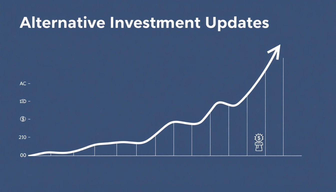 Professional analyzing Alternative Investments Updates with financial charts and investment icons