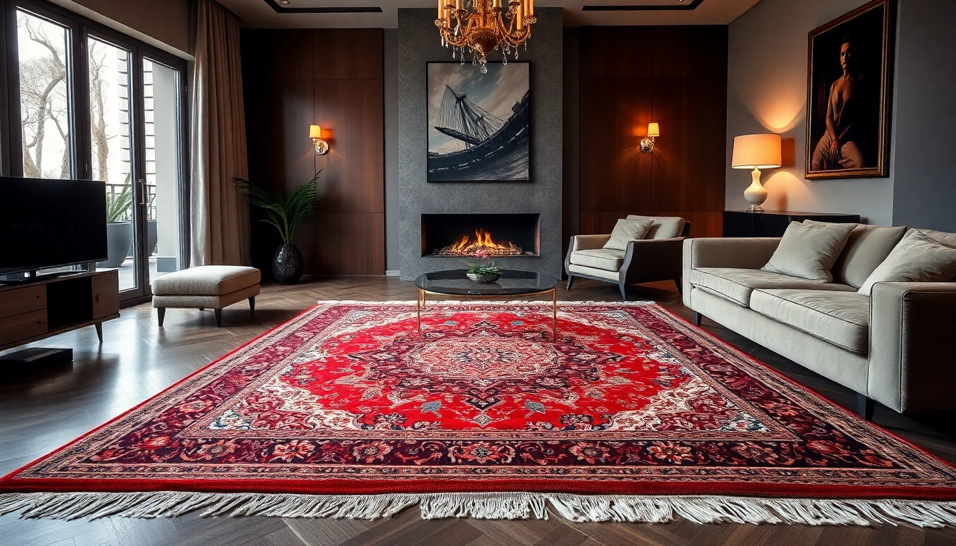 Showcase of a beautiful Tappeto persiano Milano in a stylish interior setting with intricate