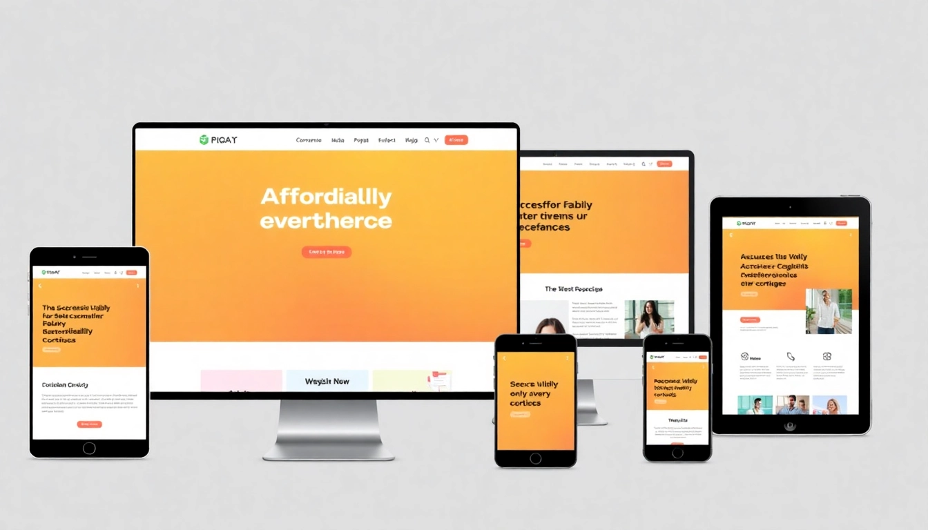 Visually appealing web page showcasing affordable paginas web baratas with clear calls to