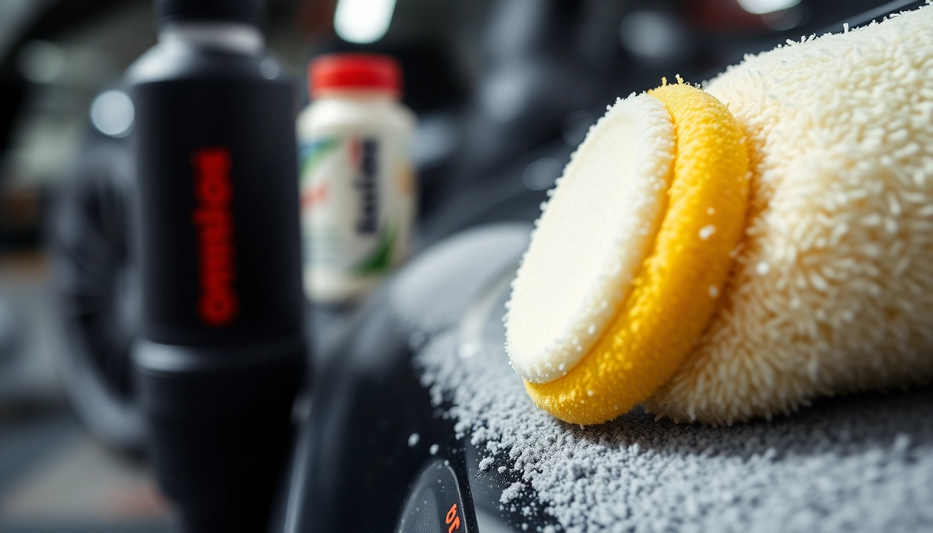 Blung polishing sponge used for car and boat care, showcasing professional quality and