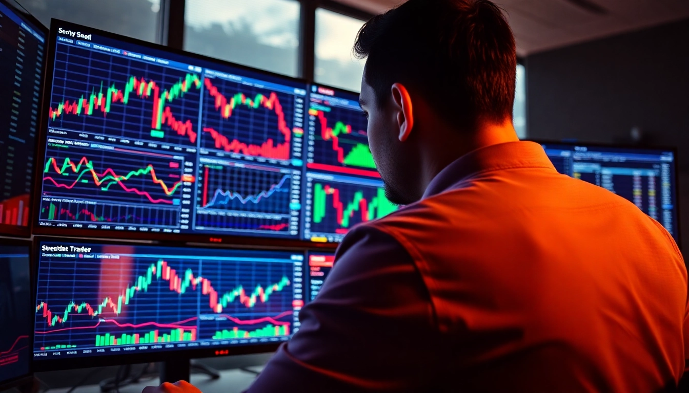 Trading view interface shows detailed trading charts and analysis for traders seeking market